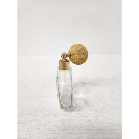 Vintage Avon Clear Glass Perfume Bottle Atomizer Old Fashioned Floral Pattern - Picture 5 of 10